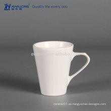 Plain Design Fine Ceramic 8oz Eco Ware White Taza de café de porcelana, cerámica barato